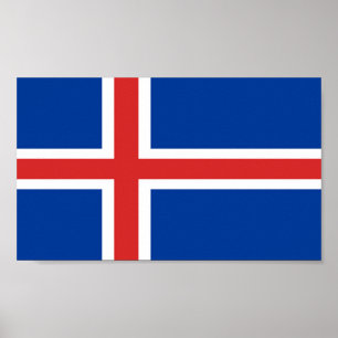 Flagga av Islandet Poster