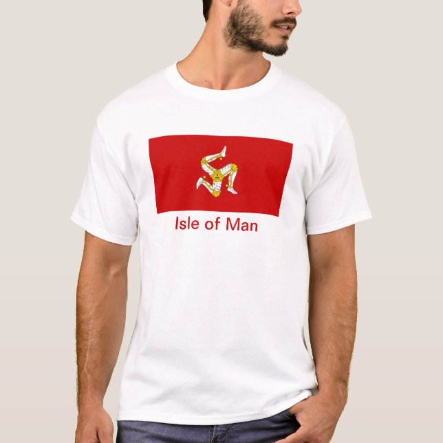Flagga av islen av manen tee (Framsida)