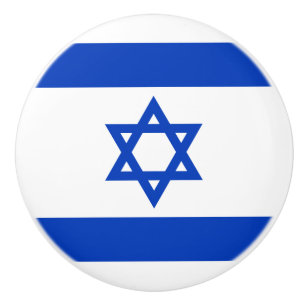 Flagga av Israel Ceramic Knob Knopp