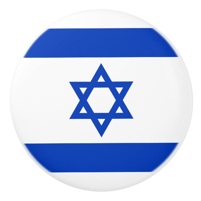 Flagga av Israel Ceramic Knob Knopp (Framsidan)