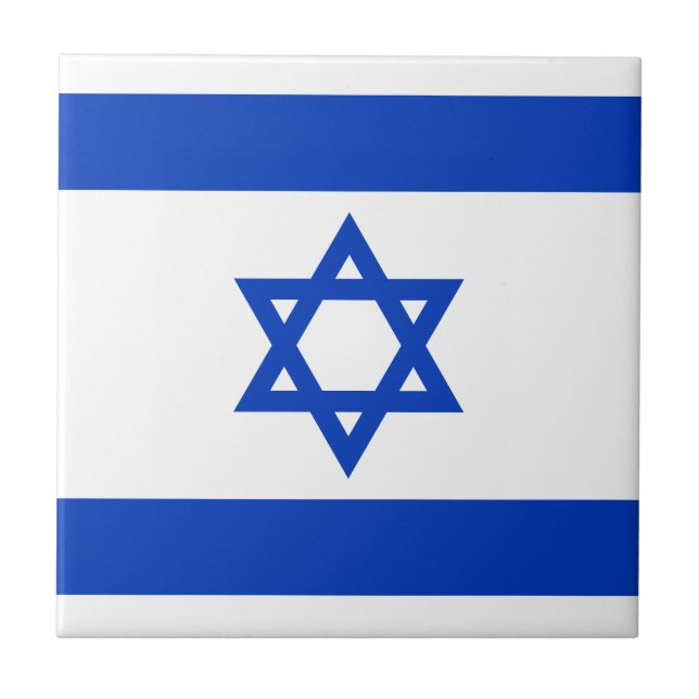 Flagga av Israel Ceramic Tile Kakelplatta (Framsidan)