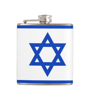 Flagga av Israel den vinyl slågna in flaskan Fickplunta