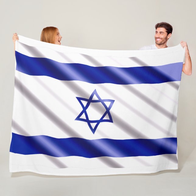 FLAGGA av ISRAEL Fleecefilt (På plats)