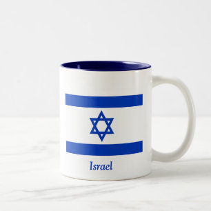 Flagga av Israel Två-Tonad Mugg