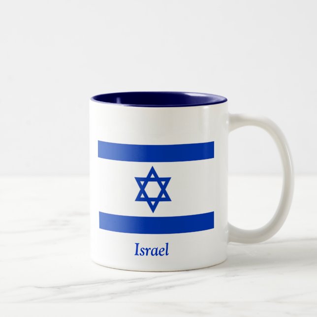 Flagga av Israel Två-Tonad Mugg (Höger)