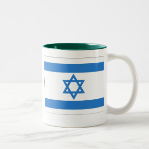 Flagga av Israel Två-Tonad Mugg