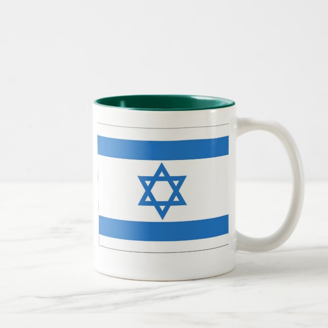 Flagga av Israel Två-Tonad Mugg (Höger)