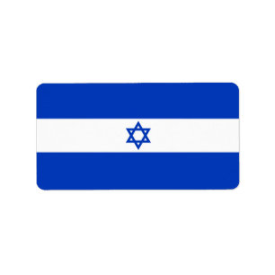 Flagga av israeliska etiketter adressetikett