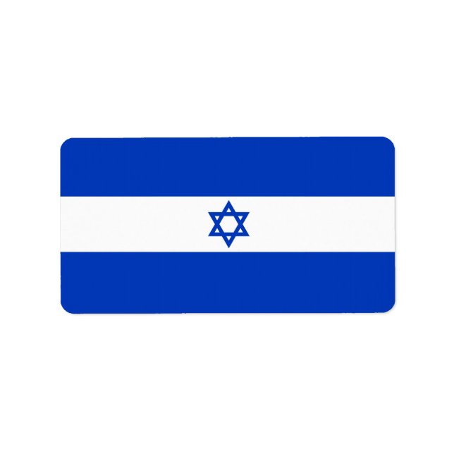 Flagga av israeliska etiketter adressetikett (Framsidan)