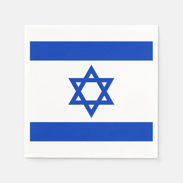 Flagga av Israels Pappra blöjor Pappersservett (Framsidan)