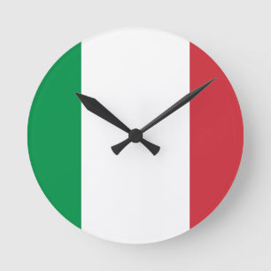 Flagga av Italia Rund Klocka