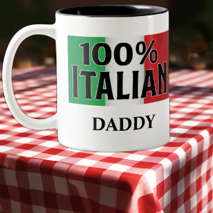 Flagga av Italien 100 % italienska Mugg