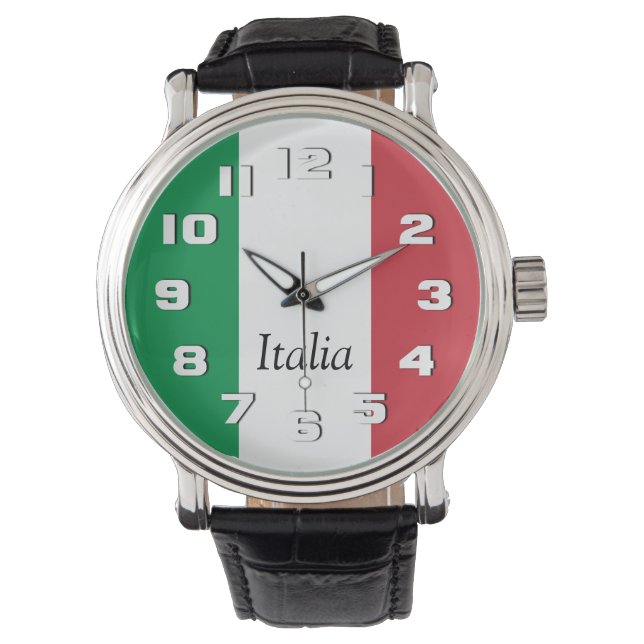 Flagga av Italien Armbandsur (Framsida)