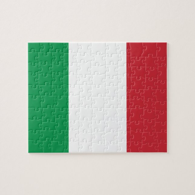 Flagga av Italien Fotopussel (Horisontell)
