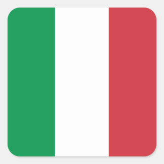 Flagga av Italien Fyrkantigt Klistermärke