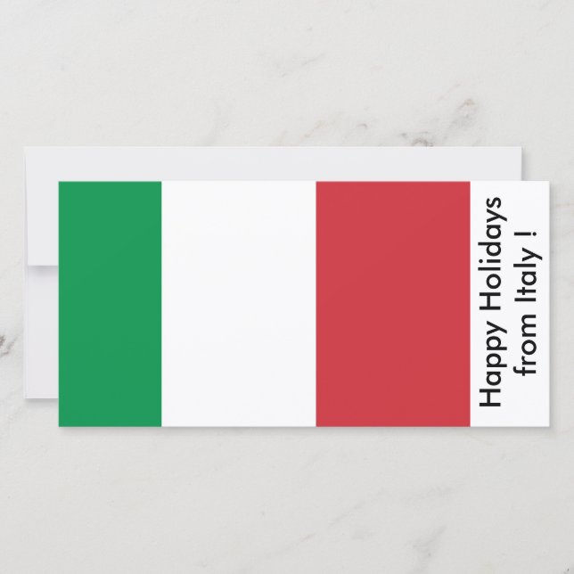 Flagga av Italien, Glad helg från Italien Julkort (Framsida)