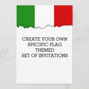 Flagga av Italien Inbjudningar