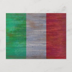 Flagga av italien - italiensk flagga - vykort
