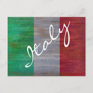 Flagga av italien - italiensk flagga - vykort