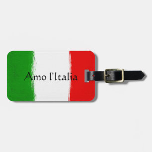 Flagga av italien. jag älskar italy. bagagebricka
