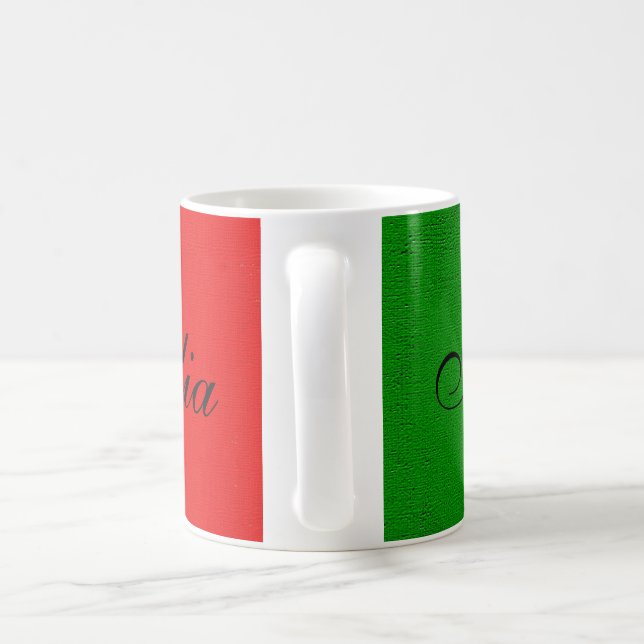 Flagga av italien. jag älskar italy. kaffemugg (Handtag)