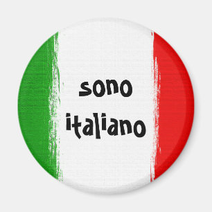 Flagga av italien. jag älskar italy. magnet