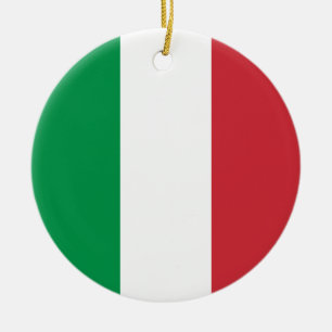 Flagga av Italien Julgransprydnad Keramik