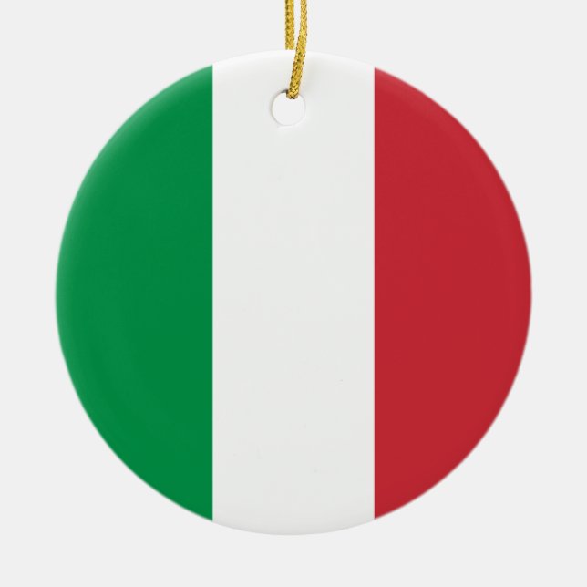 Flagga av Italien Julgransprydnad Keramik (Framsidan)