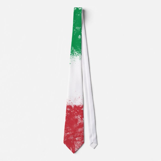 Flagga av Italien med genomskinlig platter Slips (Framsida)