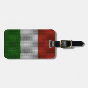 Flagga av italien med kolfiber verkställer bagagebricka
