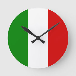 Flagga av italien rund klocka