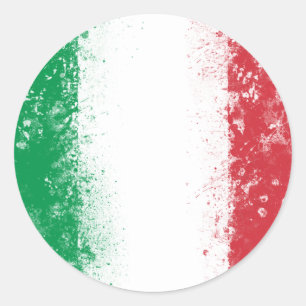 Flagga av Italien Runt Klistermärke
