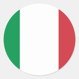 Flagga av Italien Sticker Runt Klistermärke