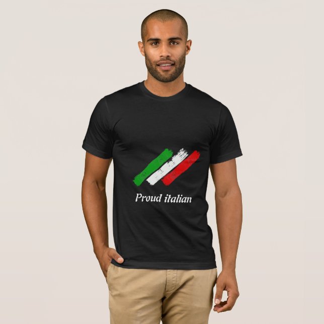 Flagga av italien. Stolt Italian. T Shirt (Hel framsida)
