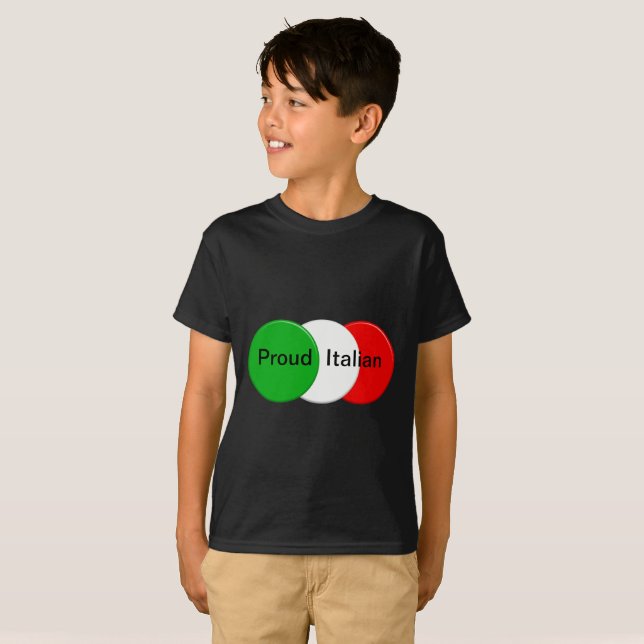 Flagga av italien. Stolt Italian. Tee Shirt (Hel framsida)