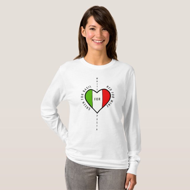 Flagga av Italien T Shirt (Hel framsida)