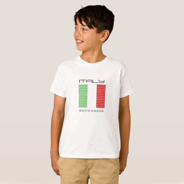 Flagga av Italien T Shirt (Hel framsida)