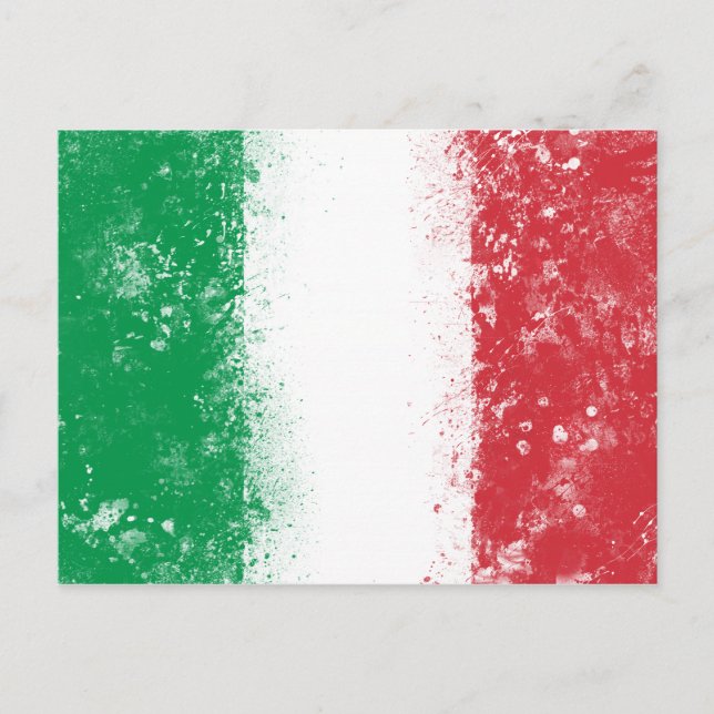 Flagga av Italien Vykort (Framsida)