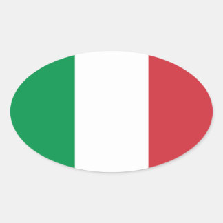 Flagga av italienOvalklistermärken Ovalt Klistermärke