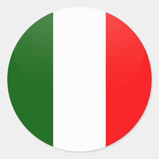 Flagga av italiens kvalitet runt klistermärke (Framsida)