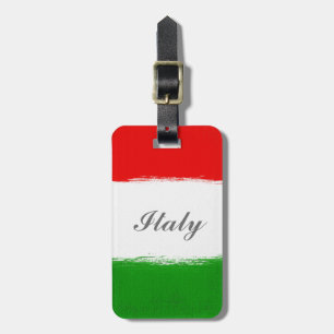 Flagga av Italy. Bagagebricka