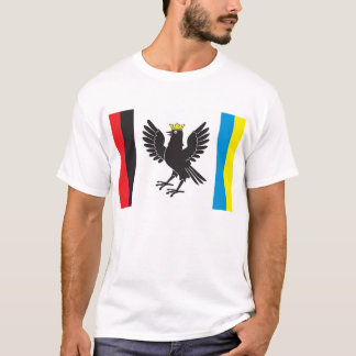 Flagga av Ivano-Frankivsk Oblast, Ukraina Tee Shirt