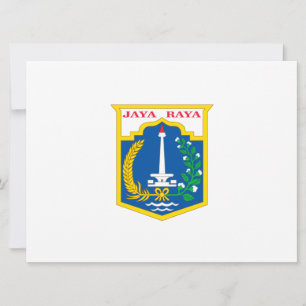 Flagga av Jakarta (Indonesiens huvudstad) Kort