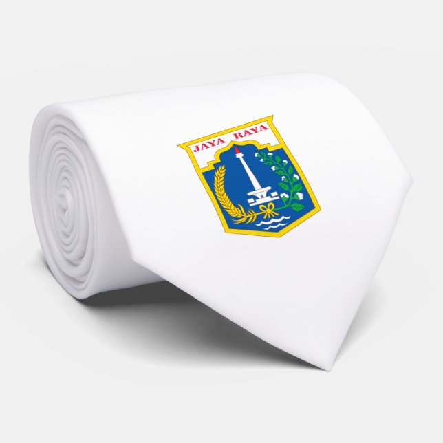 Flagga av Jakarta (Indonesiens huvudstad) Slips (Rullad)