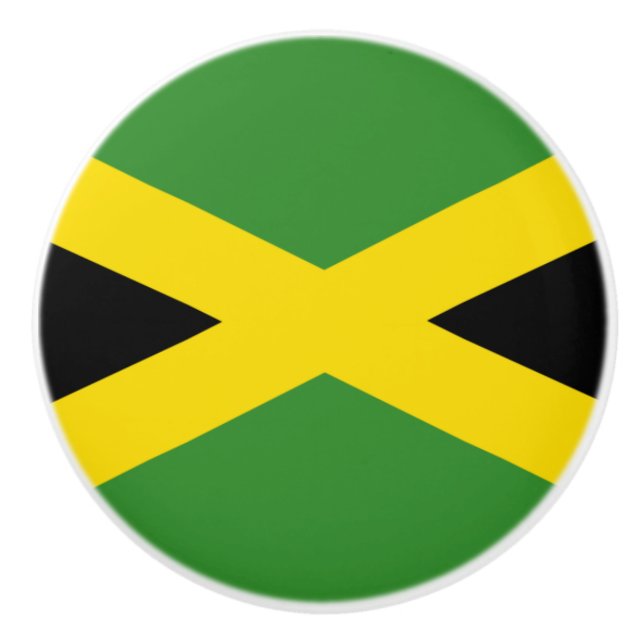 Flagga av Jamaica Ceramic Knob Knopp (Framsidan)
