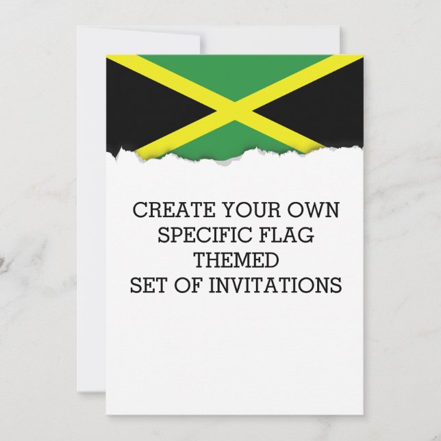 Flagga av Jamaica Inbjudningar (Framsida)