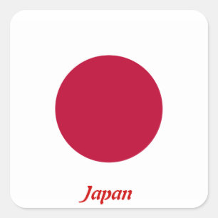 Flagga av Japan Fyrkantigt Klistermärke