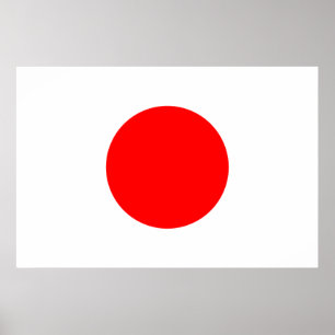 Flagga av Japan Poster