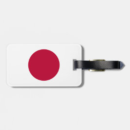 Flagga av Japans bagagetapp med läderband Bagagebricka
