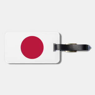 Flagga av Japans bagagetapp med läderband Bagagebricka